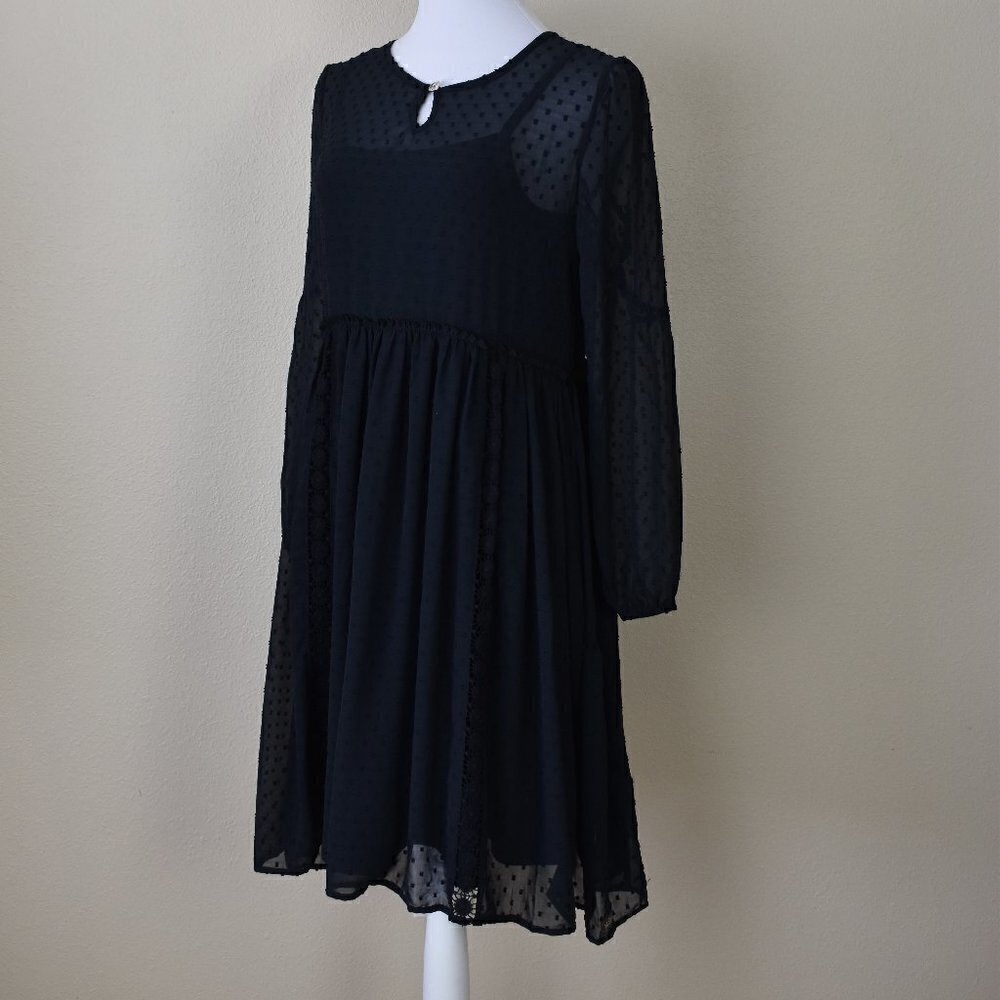 Matilda Jane Nostalgic Charlie Sweet Swiss Dot Dress NEW M - Picture 4 of 8